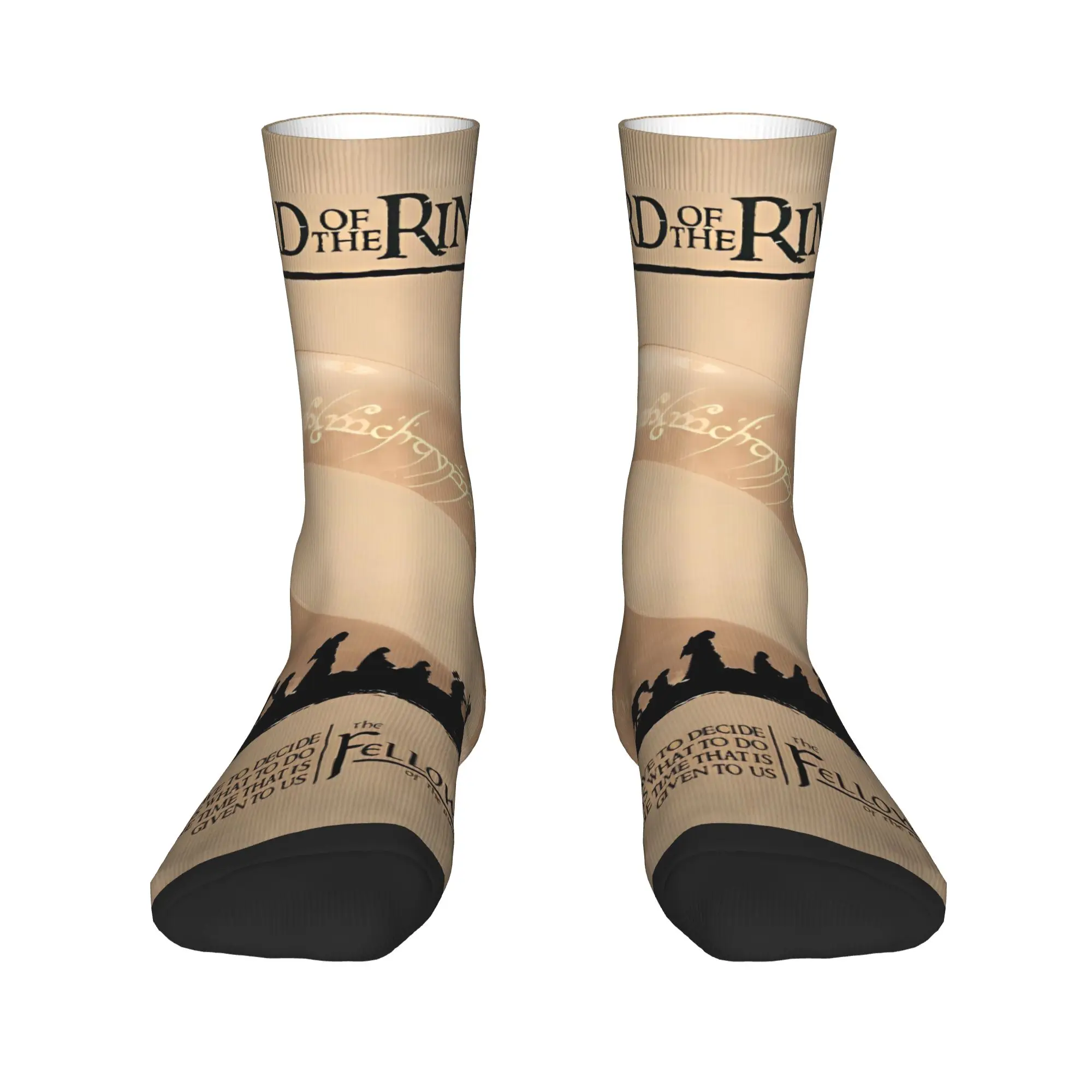 Носки L-Lords Of The R-Rings, чулки с принтом, антибактериальные женские и мужские носки, средние мягкие зимние модные носки для скалолазания