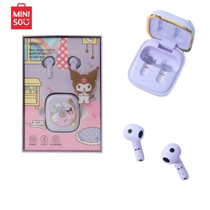 

Bluetooth-наушники Miniso Kuromi с мультипликационным принтом «Моя Мелодия»