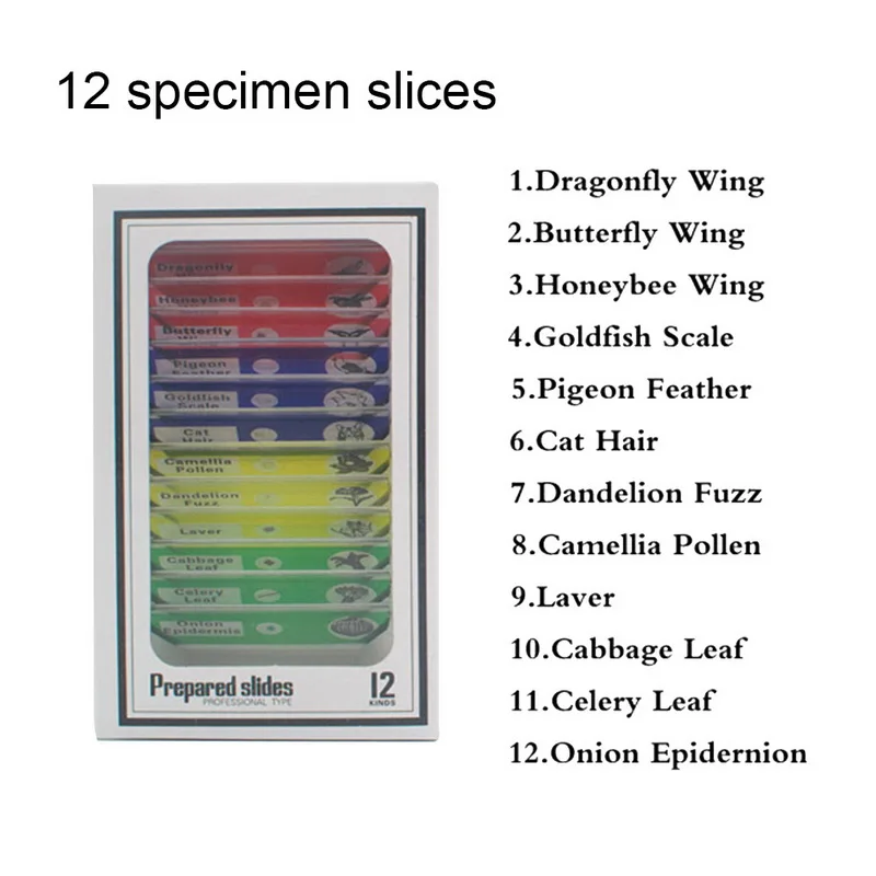 Kids Microscope Kit Science Lab LED 100-1200X Biological Microscope Home School Educational Toys Children Optical Instruments