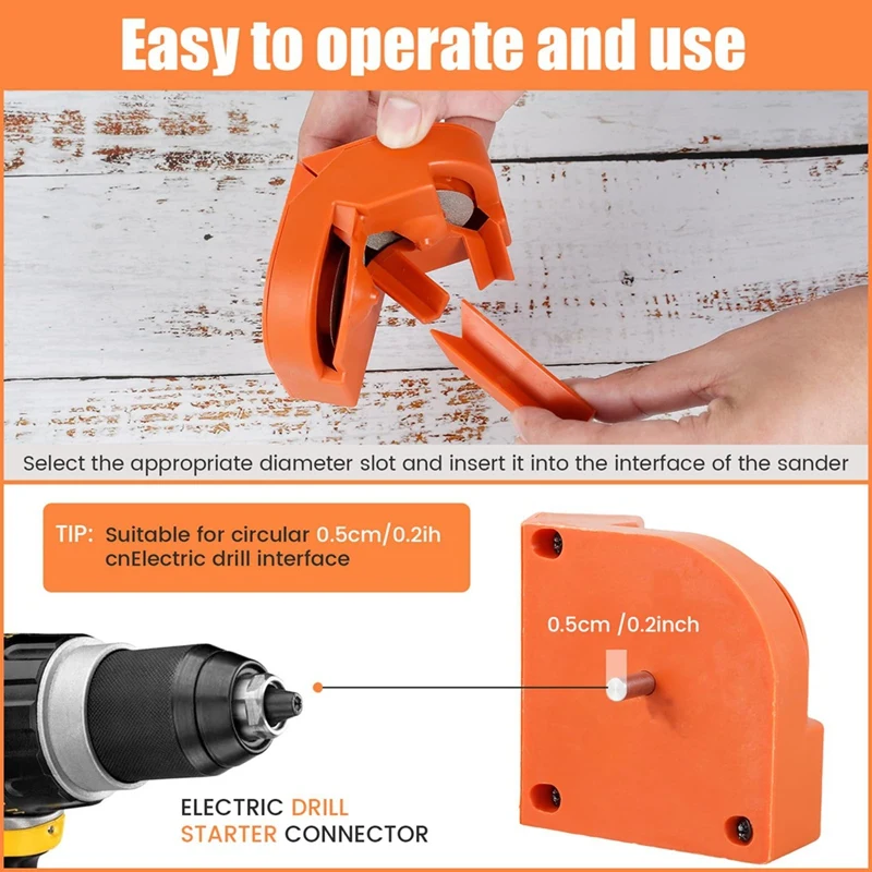 ABFS Drill Bit Sharpener For All Bits(5/64-5/8 Inch ), Multipurpose Drill Bit Grinding Tool Attachment With Grinding Wheels
