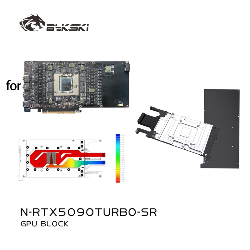 

Bykski GPU Water Block Use for NVIDIA RTX 5090 D7 Turbo V1 / Blower Video Card /Full Cover All-Metal Radiator N-RTX5090TURBO-SR