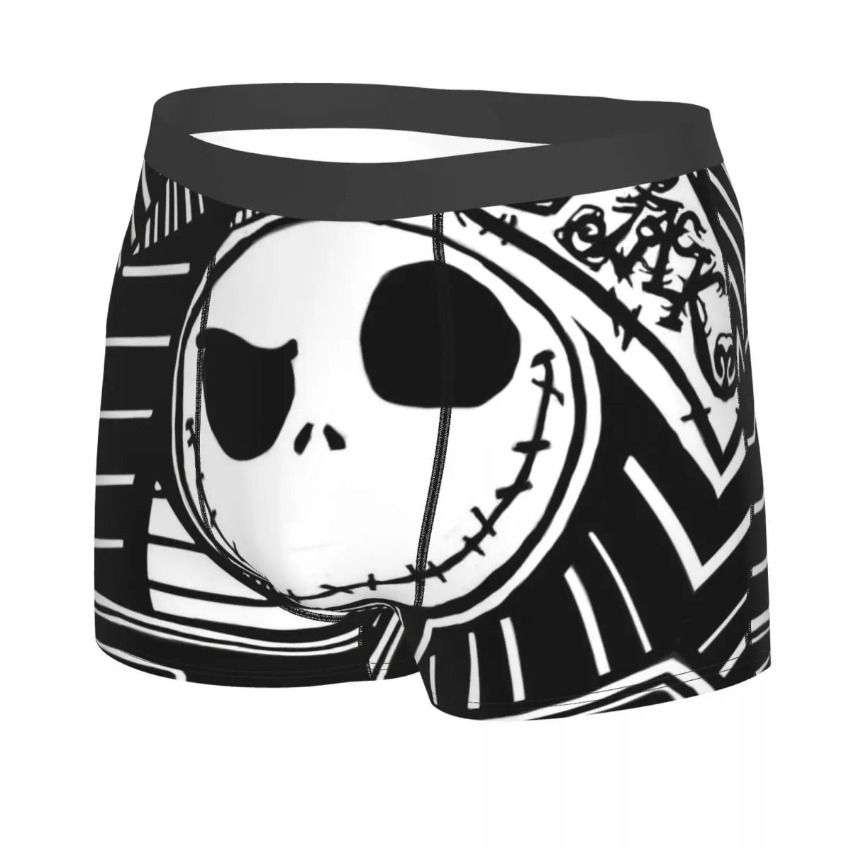 Nightmare Before Christmas Underwear Men Skellington Halloween Skull Boxer Briefs Shorts Panties Soft Underpants For Homme