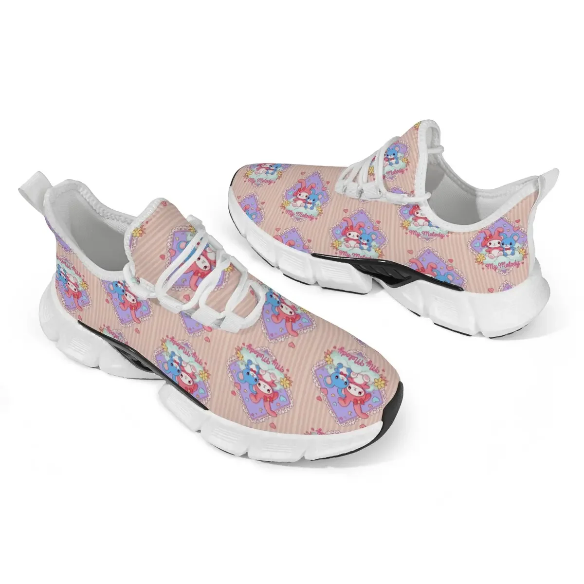 Disney melody clássico tênis ao ar livre sapatos casuais homens confortáveis sapatos de caminhada outono feminino tênis apartamentos rendas até sapatos