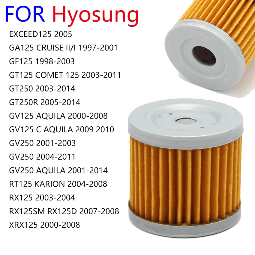 

Fuel Oil Filter for Hyosung EXCEED125 GA125 GF125 GT125 GT250 GV125 GV250 RT125 RX125 XRX125 CRUISE COMET 125 AQUILA KARION