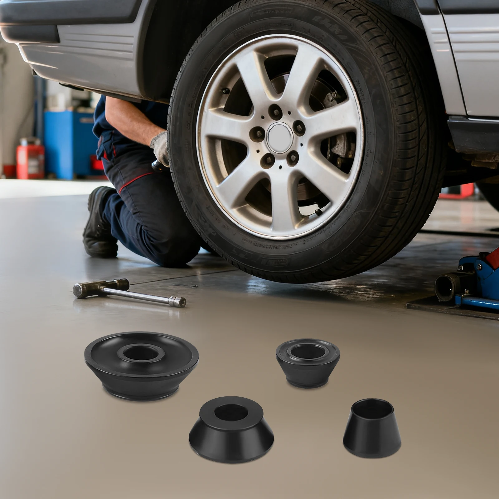 

[Конус для балансировки колес] 40 мм Универсальный адаптер для балансировки колес Набор конусов из литой стали Обслуживание автомобильных шин Прочный Износостойкий