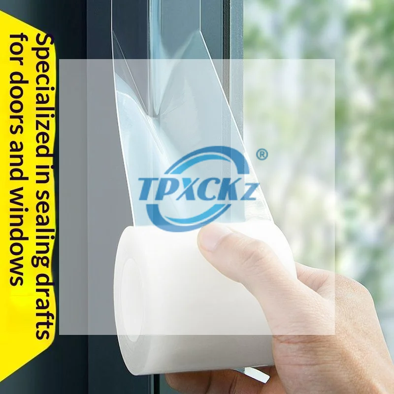 Window Insulation For Winter Weather Sealing Tape Residue Free Clear Window Draft Isolation Sealing Film Tape For Doors Windows
