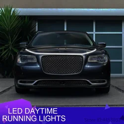 For Chrysler 300 town and country crossfire DRL Scanning Light Car Hood Daytime Running Light LED Strip Accessories 12V 1.5m