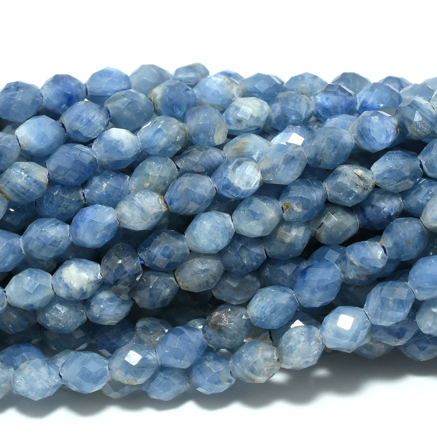 Natural Kyanite Faceted Rice Beads 4x5mm,With Slight Defect