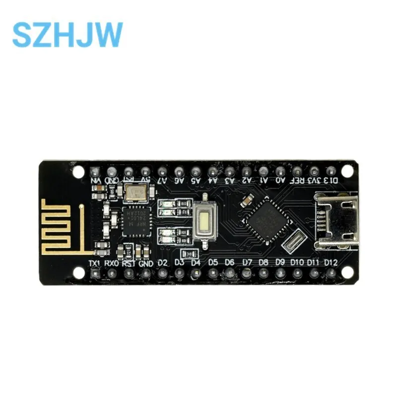 RF-Nano for Arduino Nano V3.0, Micro USB Nano Board ATmega328P QFN32 5V 16M CH340, Integrate NRF24L01+2.4G wireless