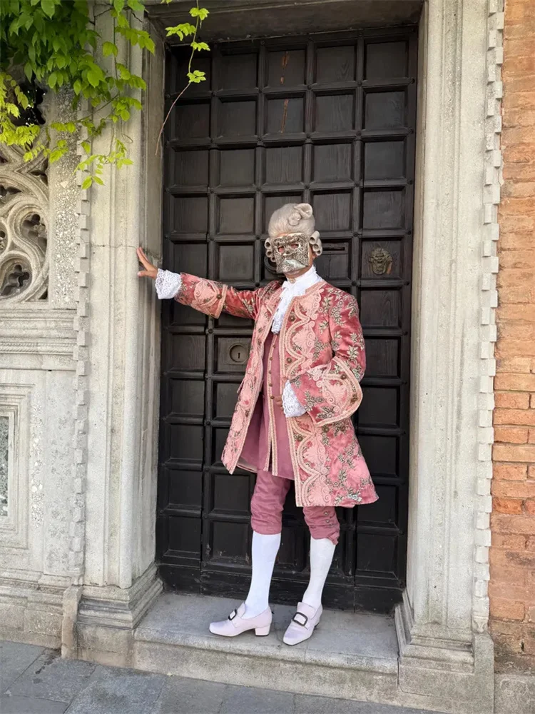 

Исторический мужской костюм принца в стиле барокко 1700-х годов, аристократический смокинг джентльмена, маскарадный роскошный бальное платье