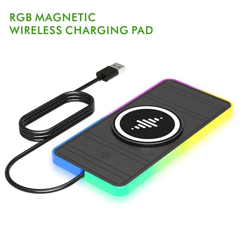 Car Magnetic Wireless Charger Pad Dock for iPhone 15 14 13 12 / Samsung S21 S22 S23 QI Fast Charging Station