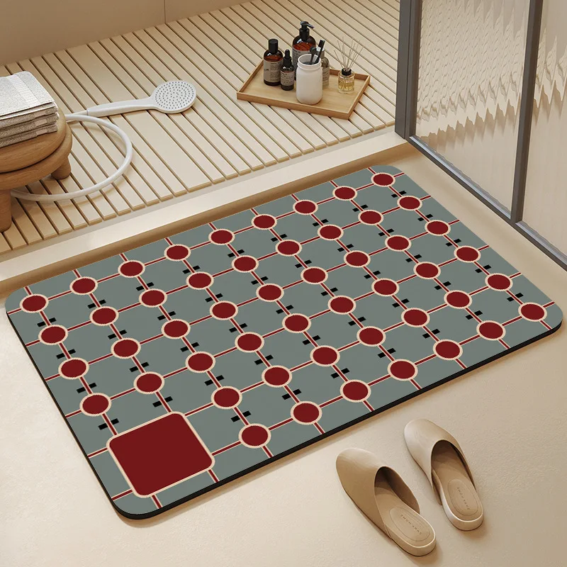 Super Absorbent Bathroom Floor Mat Absorbent Anti Slip Floor Mat Kitchen Entrance Doormats Bathtub Carpet Washable