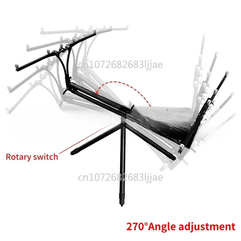 Adjustable Aluminum Folding Fishing Rod Holder Designed for Carp Fishing