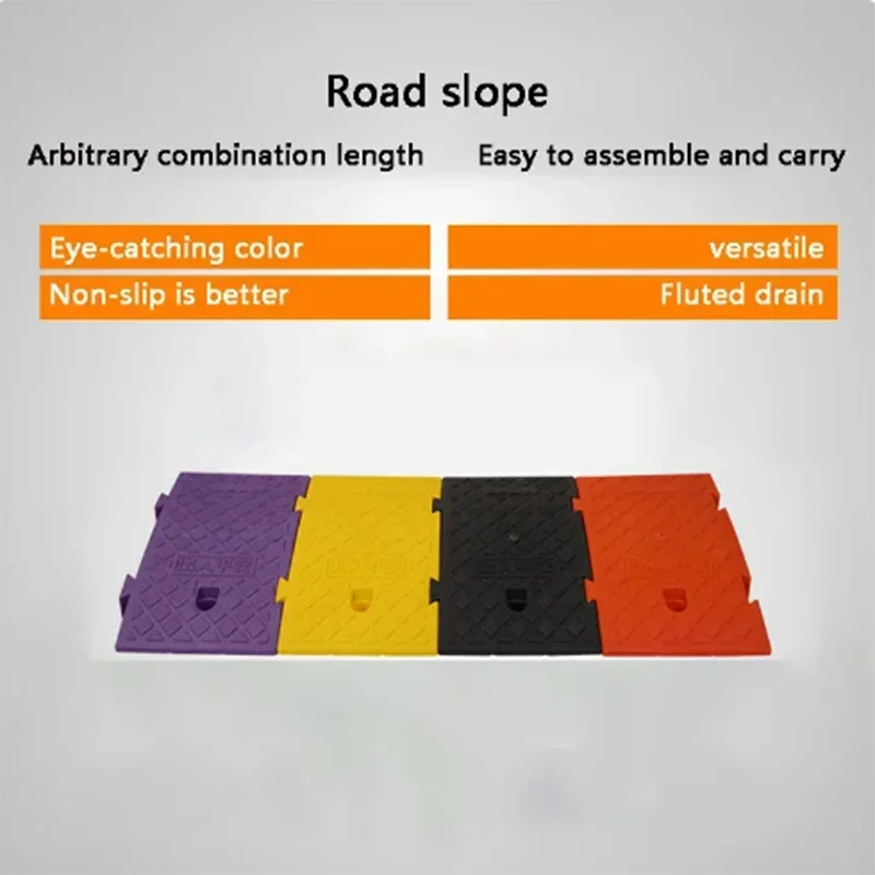 25*27*13cm Plastic PVC Curb Ramp PortableThreshold Pad Ramp For Loading Dock Sidewalk Scooter Motorcycle Car Triangle Mat