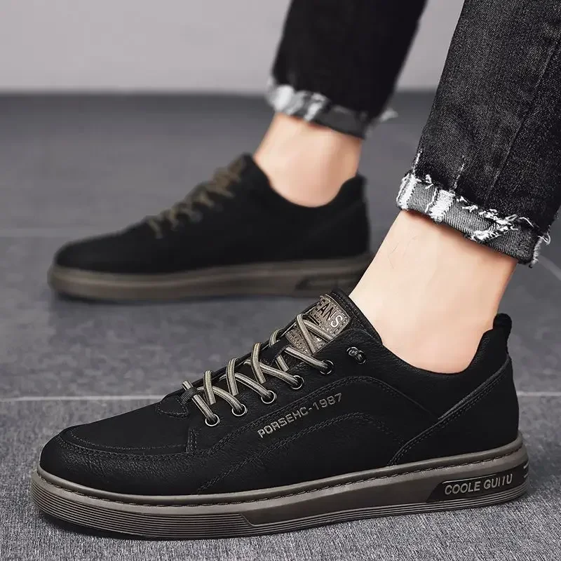 Men's Casual Shoes Luxury Artificial Leather Sports Loafers Sneakers For Men Comfortable Fashion Outdoor Driving Shoes Footwear