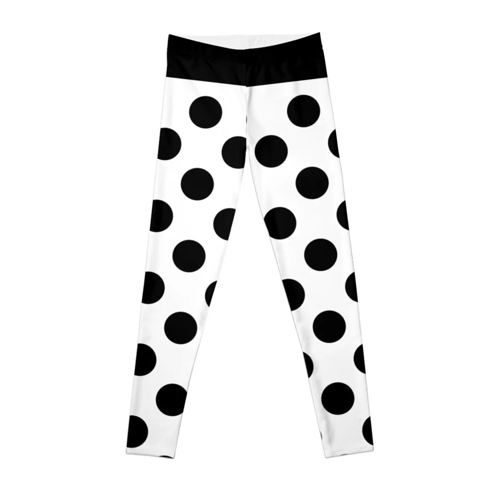 

Black & White Polka Dots Leggings workout shorts gym legging woman Women's sport leggings