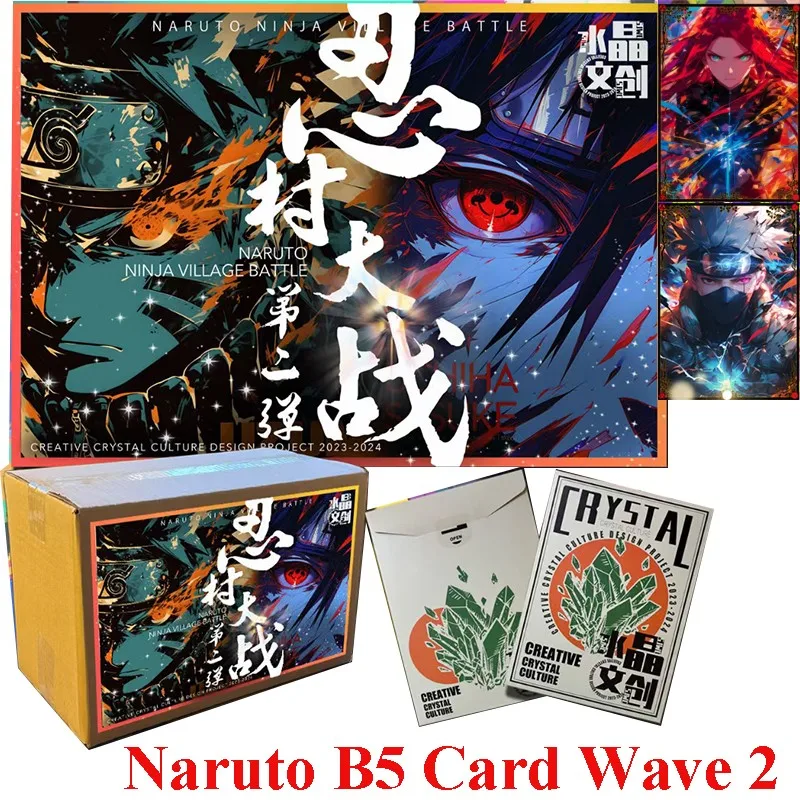 New Naruto B5 Wave 2 Collection Card Uzumaki Uchiha Sasuke Tcg Haruno Sakura Anime Character Collection Card Children Toy Gift