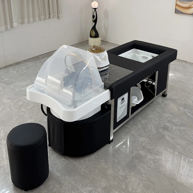 Modern Multifunctional Salon Electric Spa Water Circulation Head Therapy Hair Washing Massage Pedicure Shampoo Bed
