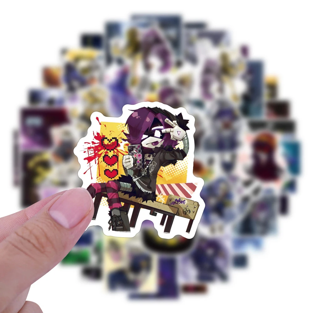 10/30/50/110 pçs assassinato drones anime adesivos bonito dos desenhos animados adesivo para crianças brinquedo diy telefone skate notebook pvc graffiti decalques