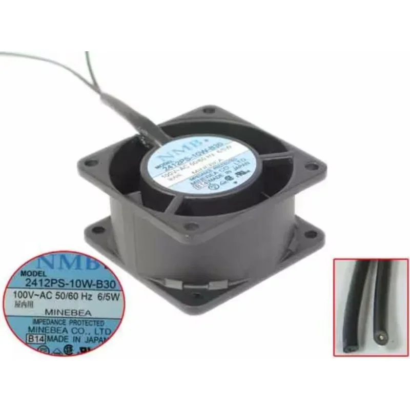 NMB-MAT 2412PS-10W-B30  100V 6/5W 60x60x30mm 2-Wire Server Cooling Fan
