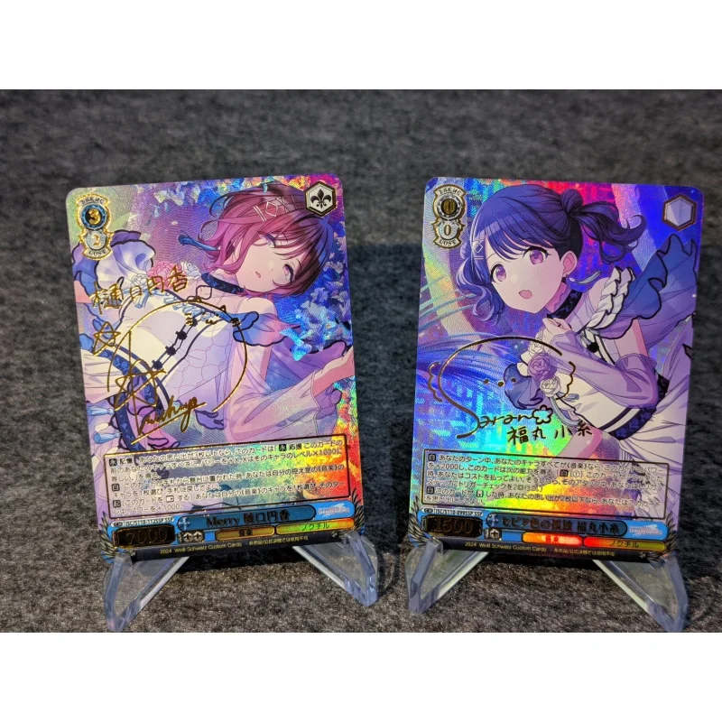 4Pcs/set Acg Girls Cards The Idolm Ster Higuchi Madoka Self Made Hot Stamping Anime Game Collection Color Flash Diy Card