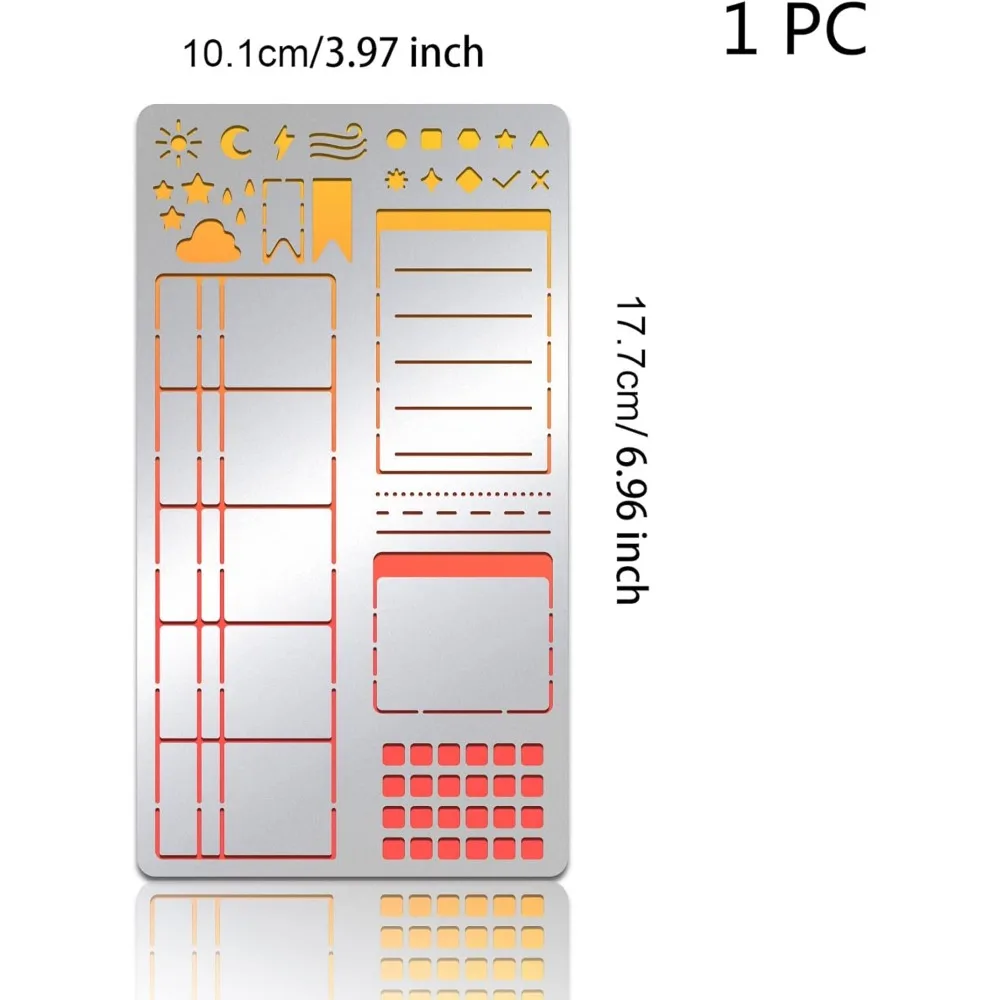 1 قطعة مجلة معدنية الاستنسل خمر الإطار خط الحدود الفولاذ نحت الرسومات حرق الخشب النقش وسكرابوكينغ 4x7 بوصة #4