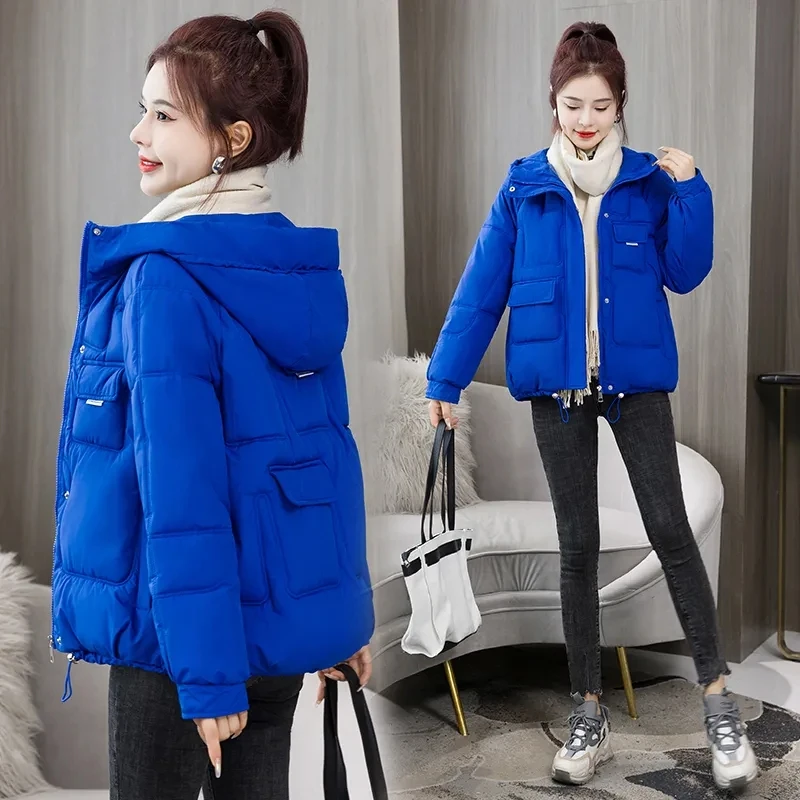 

2023 New Winter Parkas Women Jacket Coat Down Cotton Parkas Women Hooded Outwear Thicken Warm Winter Coat Padded Puffer Coat 3XL