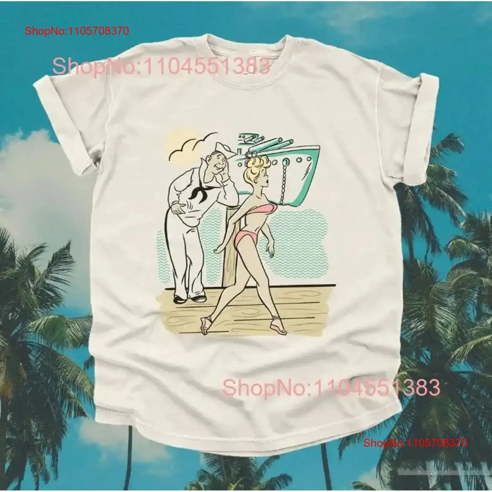 Retro Navy Shore Leave T Shirt Vintage Naval Size S 5XL vintage Washed Breathable designer clothes Stylish Stretched Slightly