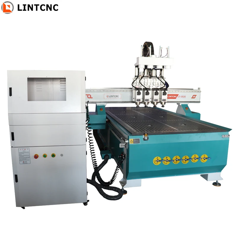 3D Woodworking Machine CNC Router 3 Heads CNC Engraving Milling Machine For Wood Furniture Machine Price