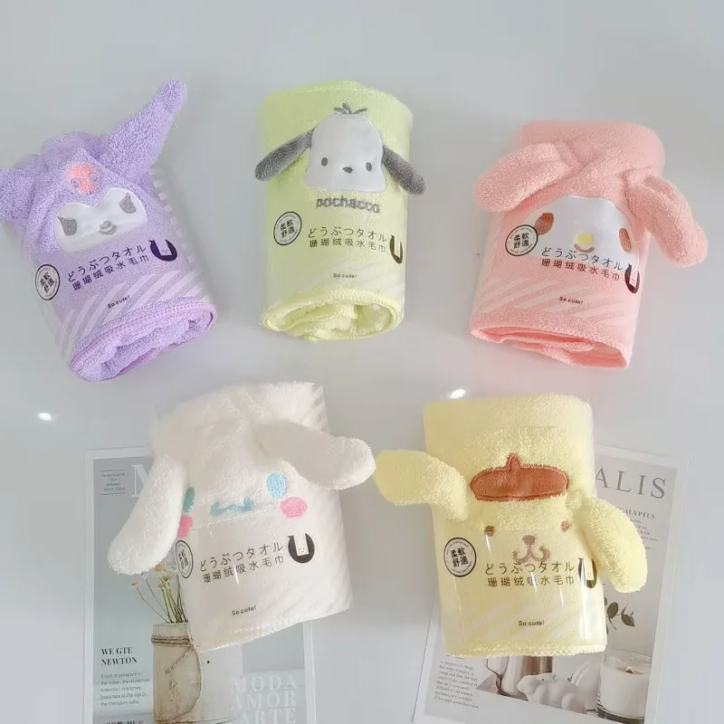 

Hello Kitty Towel Cute Design A-level Safety Comfortable Towels New Fashion Exquisite Coral Fleece 35x75cm Towel Gifts