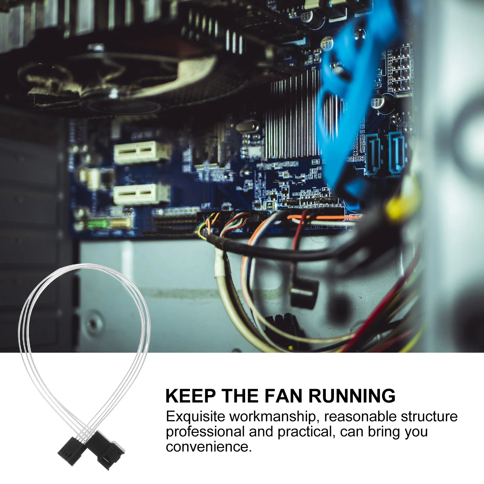 

3 шт., компьютерный кабельный концентратор, премиальный ШИМ-вентилятор, удлинитель питания, 4-контактный, высокая проводимость, низкое сопротивление для охлаждающих вентиляторов для ПК