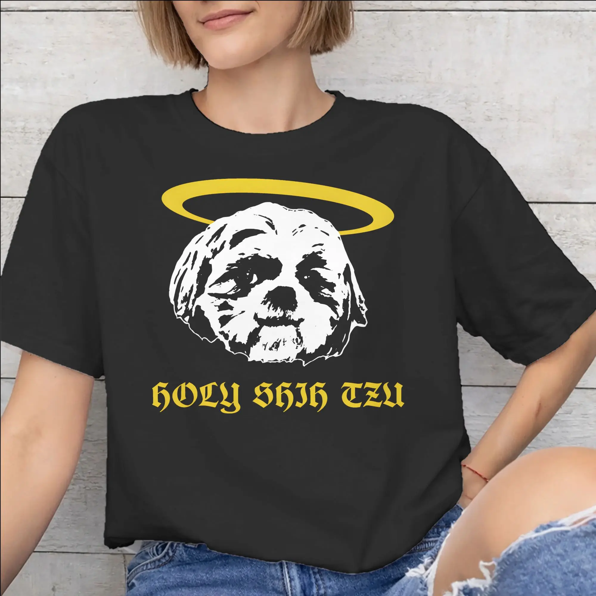 Camiseta con estampado de I Shih Tzu para hombre y mujer, camiseta de algodón para amantes de los perros, ropa