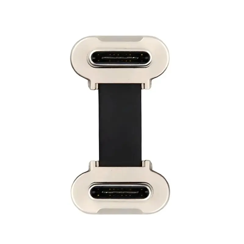SCLS 2cm Ultra Slim Flat USB-C Type C to USB-C Power Dual Angled USB2.0 Data Cable 65W Fast Charge for Laptop Tablet Phone