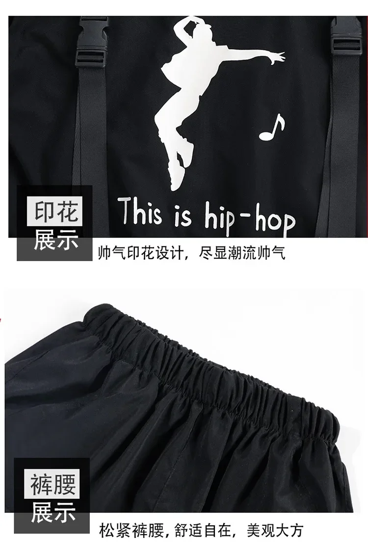 Kinder Hip-Hop-Weste-Set, trendiges Street-Dance-Outfit für Jungen und Mädchen, Jazz-Tanz-Trainings- und Auftrittskleidung – Detail 18