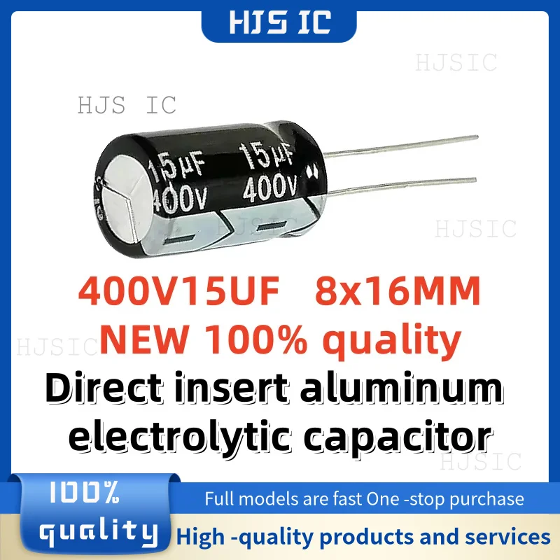 10-20-30 peças novo 100% qualidade 400v15uf 8x16mm 15uf 400v 8*16mm 15μf 400v 8x16mm capacitor eletrolítico de alumínio de inserção direta