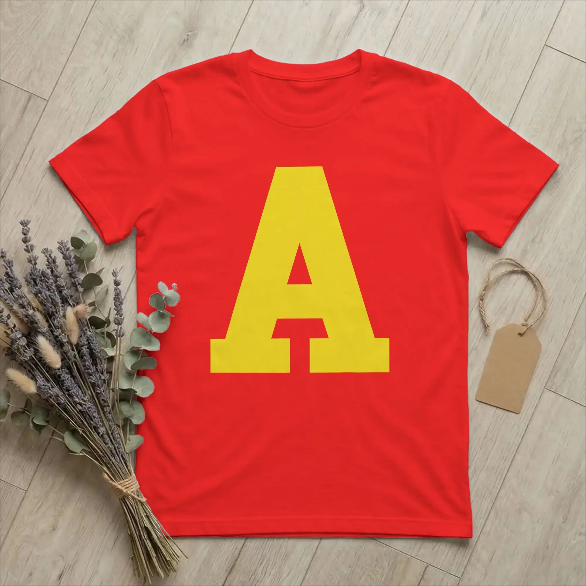 Letter A Chipmunk Group Halloween Cosplay Men's T Shirt Team Costume Vintage Tees Round Collar T-Shirts Cotton Big Size Clothing