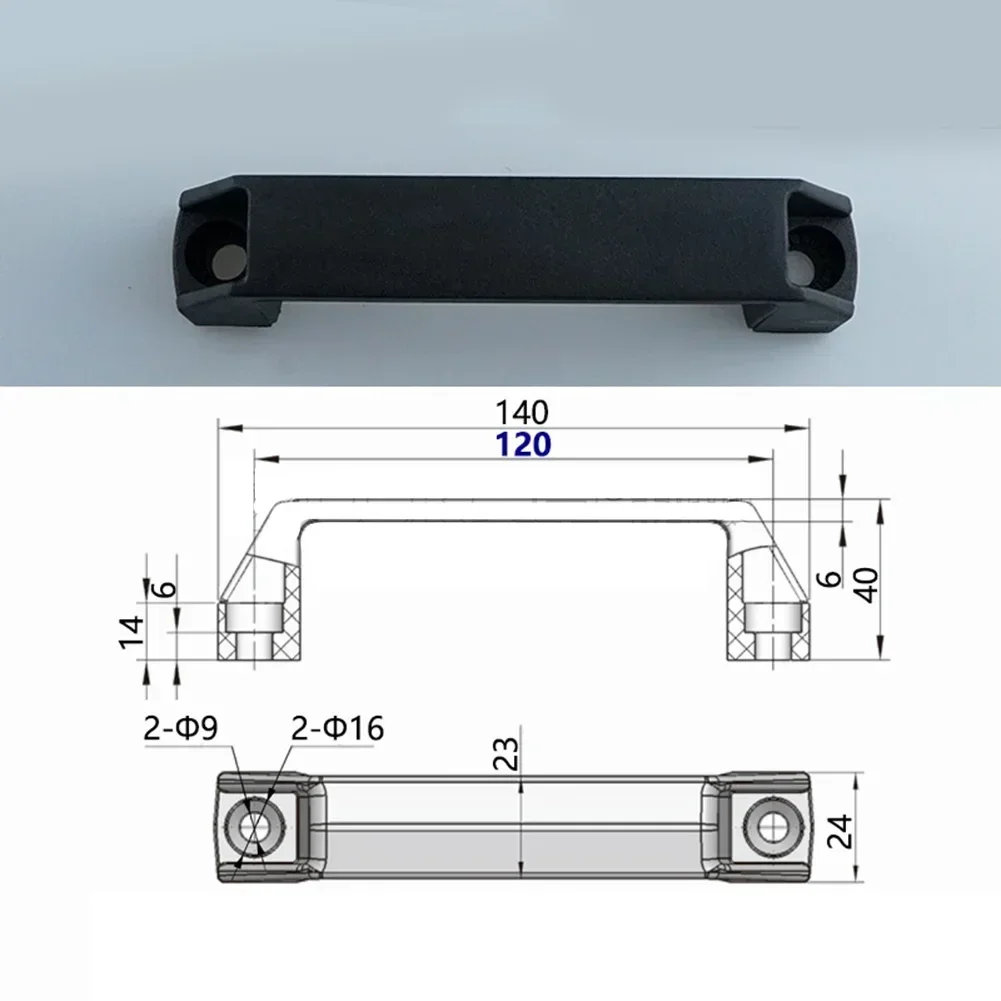 2PCS Cabinet Pulls Handles Furniture Handles Drawer Knob Black Plastic Industrial Cabinet Handles Wardrobe Knobs Hardware