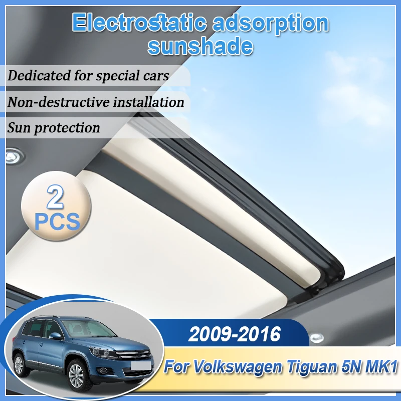 

Солнцезащитный козырек на крышу автомобиля для Volkswagen Tiguan 5N MK1 2009 ~ 2016 2012, электростатическая адсорбция, солнцезащитный козырек на крыше, световой свет, автомобильные аксессуары