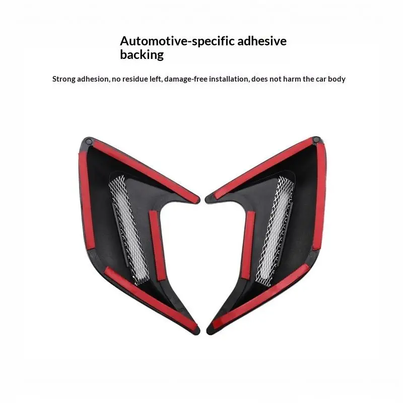2Pcs Universal Car Shark Gills Side/Hood Air Flow Outlet Vent Decoration Sticker Trim Cover Decal Car Styling