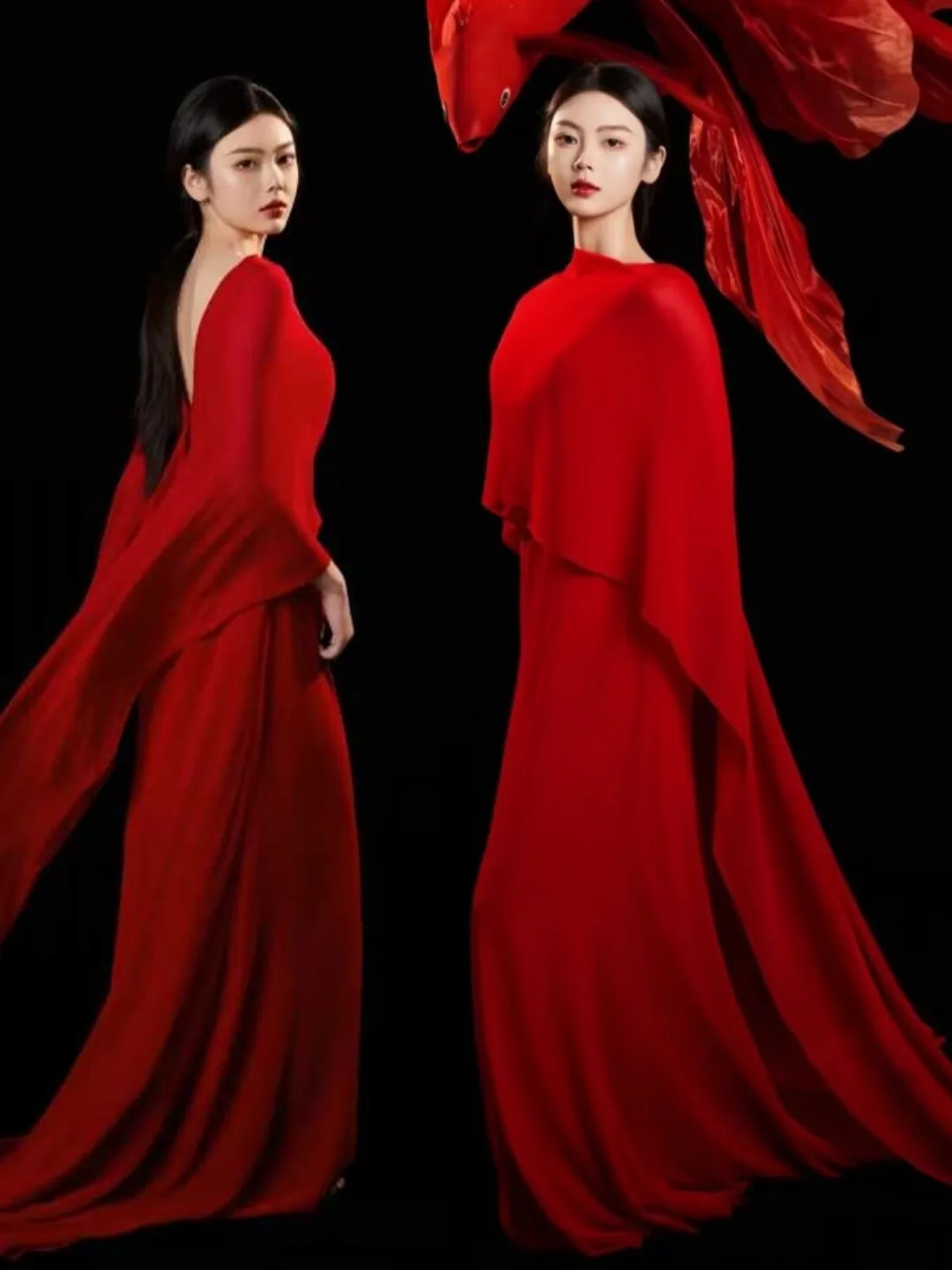 

Новогодняя красная одежда в винтажном китайском стиле для портретной фотосъемки, новый дизайн, тема карпа кои, высококачественная, в национальном стиле