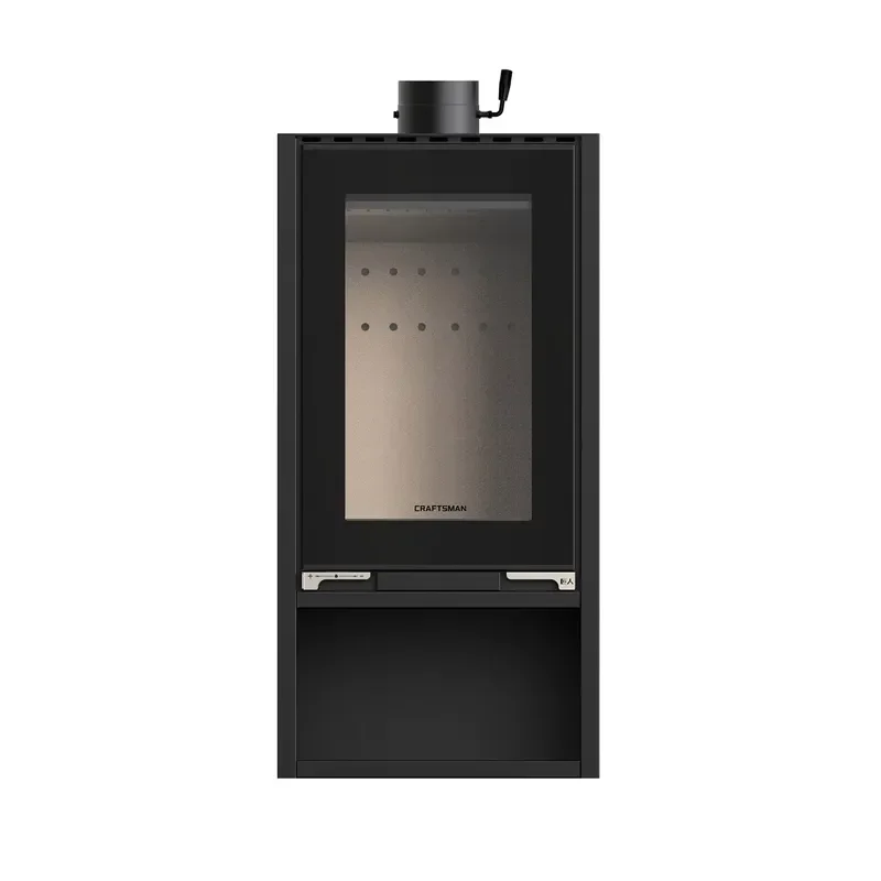 Vertical Freestanding Steel Wood Burning Stove Modern Fireplace Heater for Apartment Indoor Use