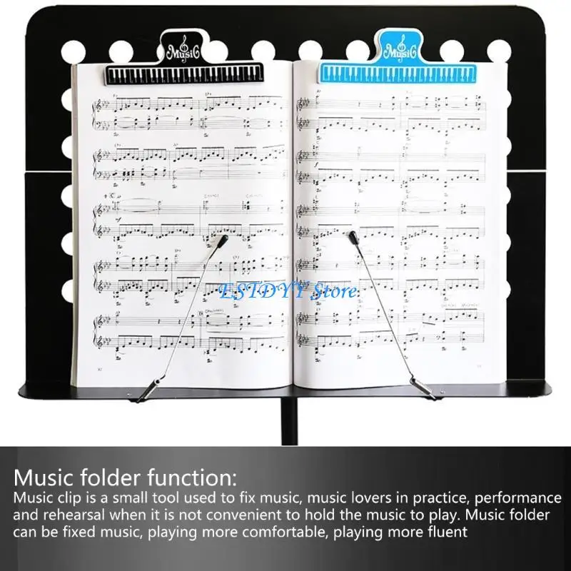 G6DE Piano Sheet Music Clip Music Book Clip Music Page Holder Music Score Fixed Clip