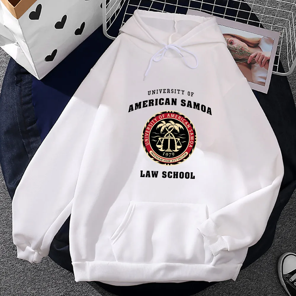 

University of American Samoa Law School Hoodie Vintage Female/male Sweatshirt Winter Long Sleeve Clothing Fleece O-neck Pullover