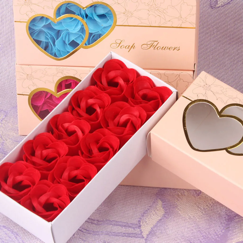 Scented Bath Body Petal Rose Flower Soap Wedding Decoration Gift Best 10pc