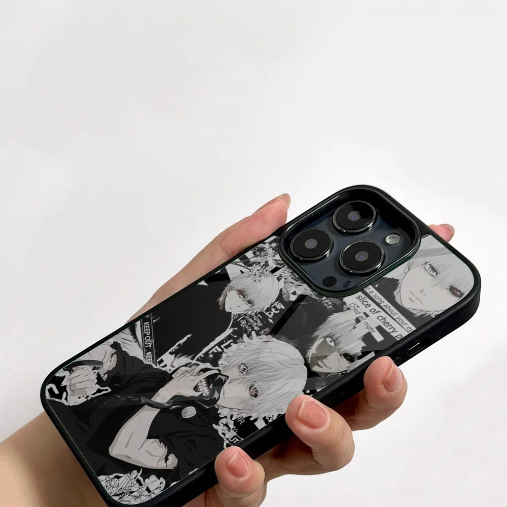 Tokyo Ghoul Trendy Anime Kaneki Ken Phone Case For IPhone 11 12 13 14 15 16 Plus Pro Max Mirror Acrylic PC TPU Cover