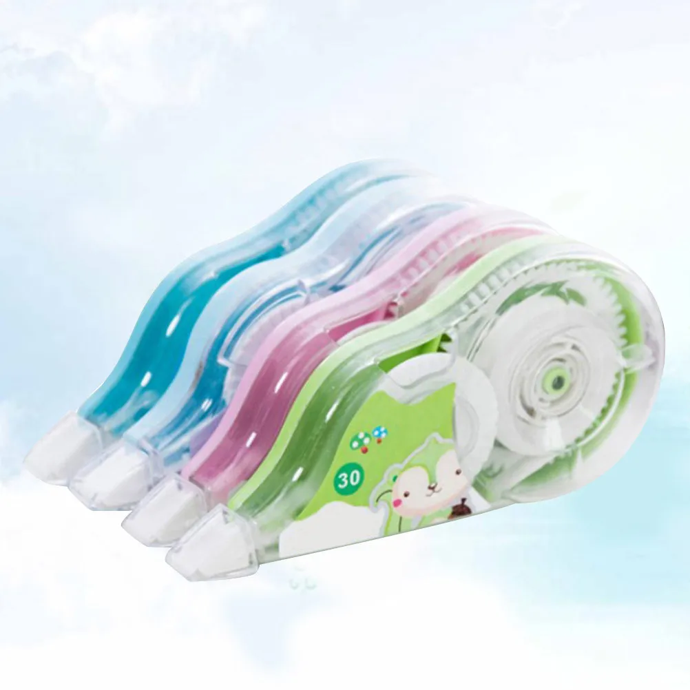4Pcs Correction Tape Odor Free Smooth Application Quick Drying Tape Eraser for School Office Projects 7.4x3.5cm