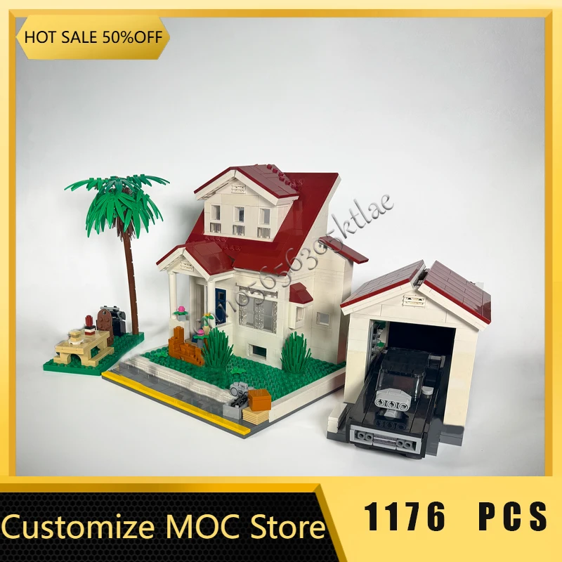 1176 قطعة MOC تخصيص العمارة في العصور الوسطى منزل عائلي عادي وحدات اللبنات نموذج الاطفال الجمعية هدايا عيد الميلاد