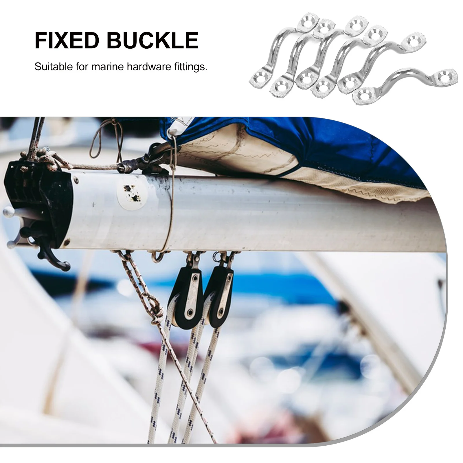 

10Pcs Stainless Steel Kayak Pad Eye Handles Compact Strong Kayak Fixing Parts for Fishing Boats Sailing Yachts Boat Accessories