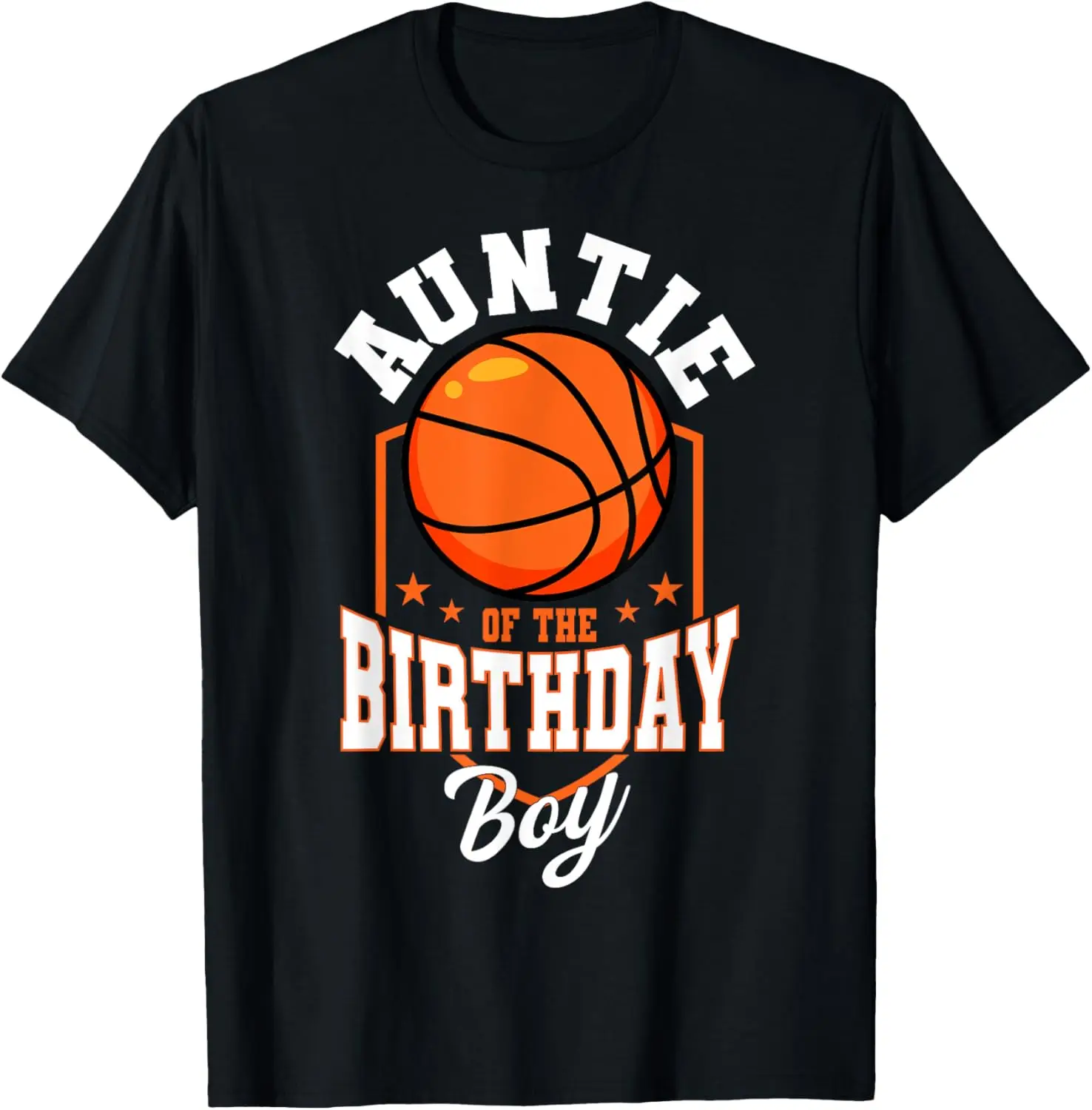 Auntie Of The Birthday Boy Basketball Theme Bday Party T-Shirt