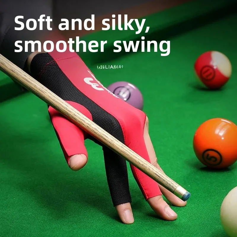 Snooker Billiards Gloves Three-Finger Right Hand Professional Equipment Left Hand  Table Tennis Gloves for Youth A...